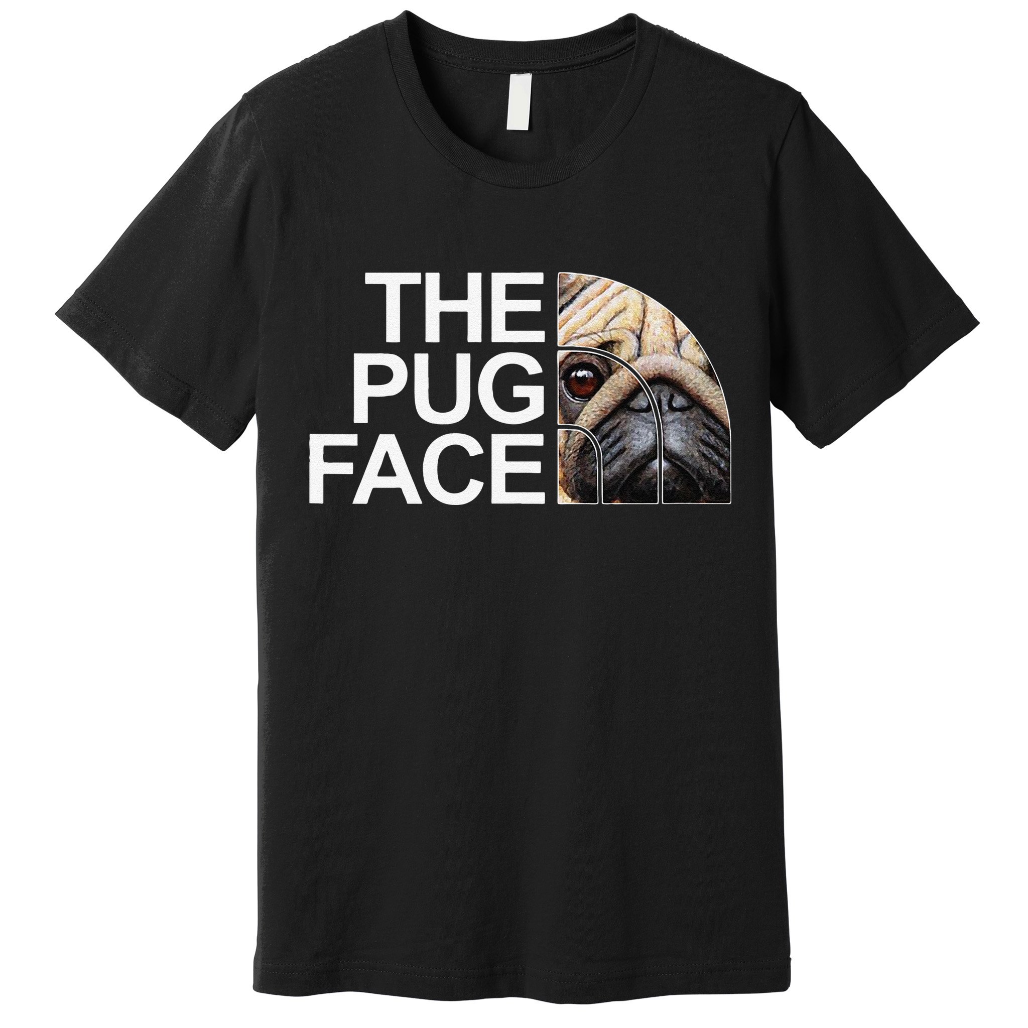 The Pug Face Dog Funny Pug Premium T-Shirt