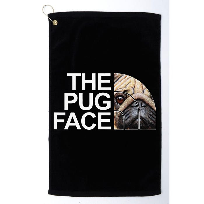 The Pug Face Dog Funny Pug Golf Towel