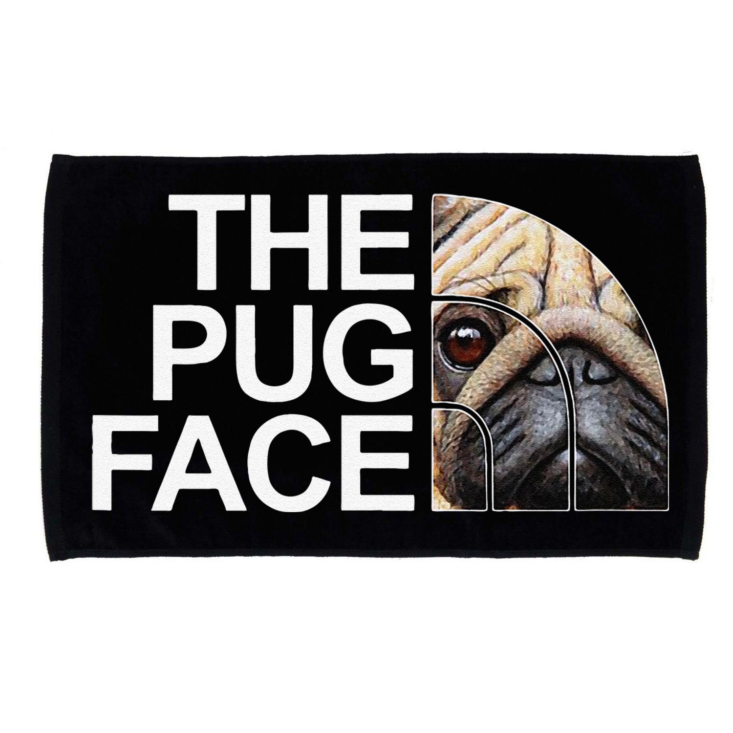 The Pug Face Dog Funny Pug Microfiber Hand Towel