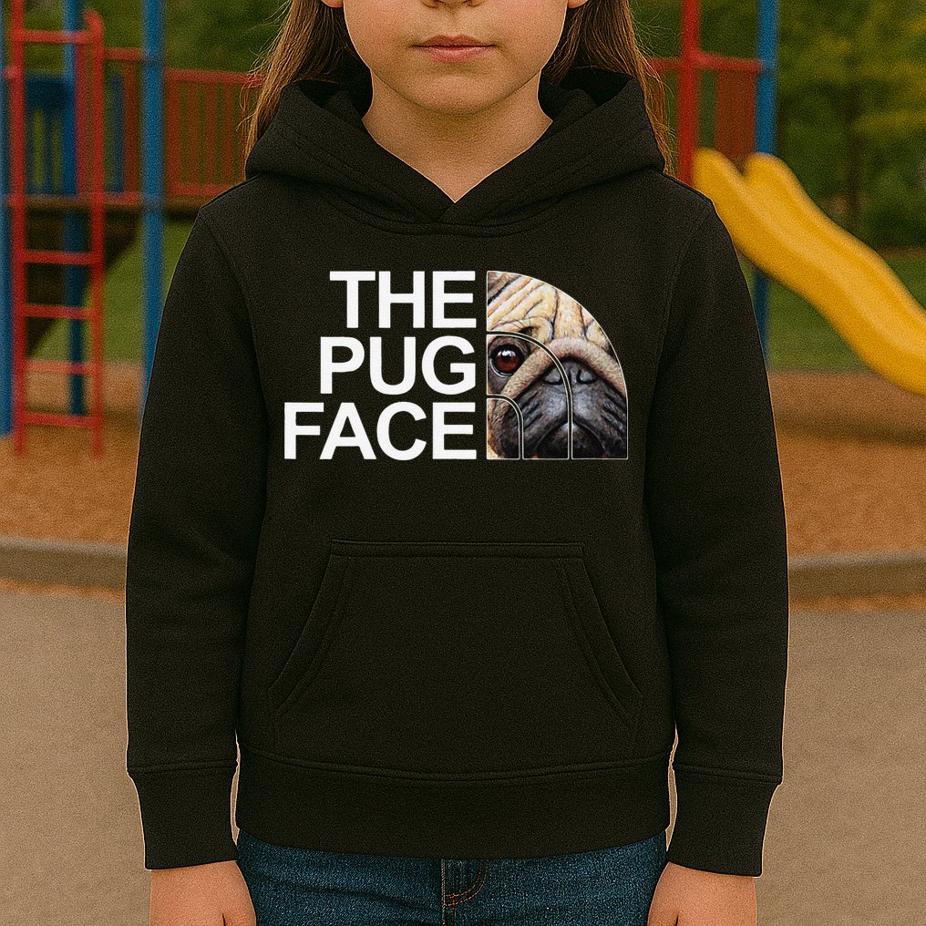 The Pug Face Dog Funny Pug Kids Hoodie