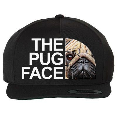 The Pug Face Dog Funny Pug Wool Snapback Cap