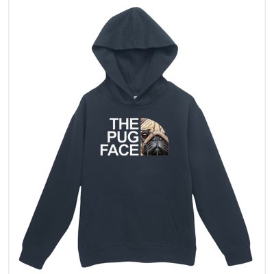 The Pug Face Dog Funny Pug Urban Pullover Hoodie