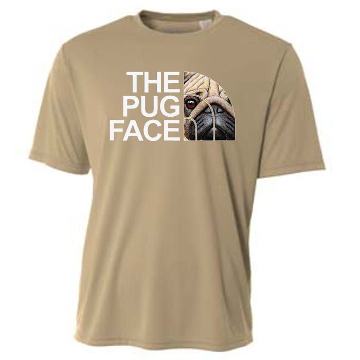 The Pug Face Dog Funny Pug Cooling Performance Crew T-Shirt