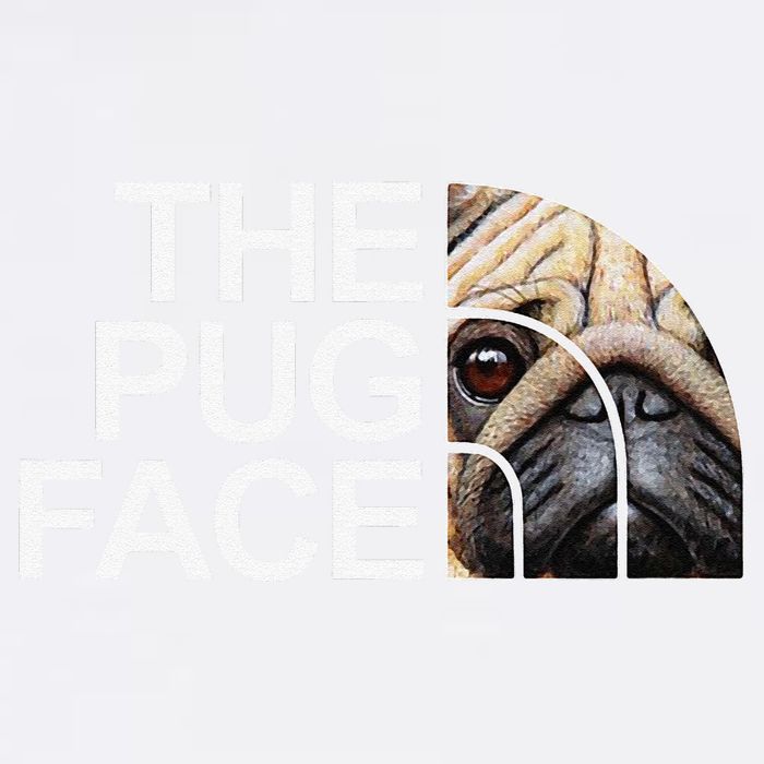 The Pug Face Dog Funny Pug Garment-Dyed Sweatshirt