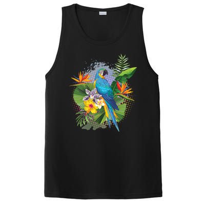 Tropical Paradise Flower Parrot PosiCharge Competitor Tank