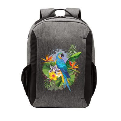 Tropical Paradise Flower Parrot Vector Backpack