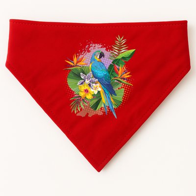 Tropical Paradise Flower Parrot USA-Made Doggie Bandana