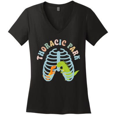 Thoracic Park Funny Nurse Musculoskeletal Cond Women's V-Neck T-Shirt