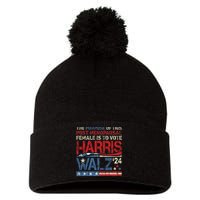 The Purpose Fotr This Post Menopausal Female Harris Walz 24 Pom Pom 12in Knit Beanie