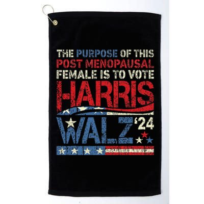 The Purpose Fotr This Post Menopausal Female Harris Walz 24 Platinum Collection Golf Towel