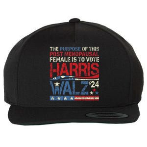 The Purpose Fotr This Post Menopausal Female Harris Walz 24 Wool Snapback Cap