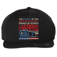 The Purpose Fotr This Post Menopausal Female Harris Walz 24 Wool Snapback Cap