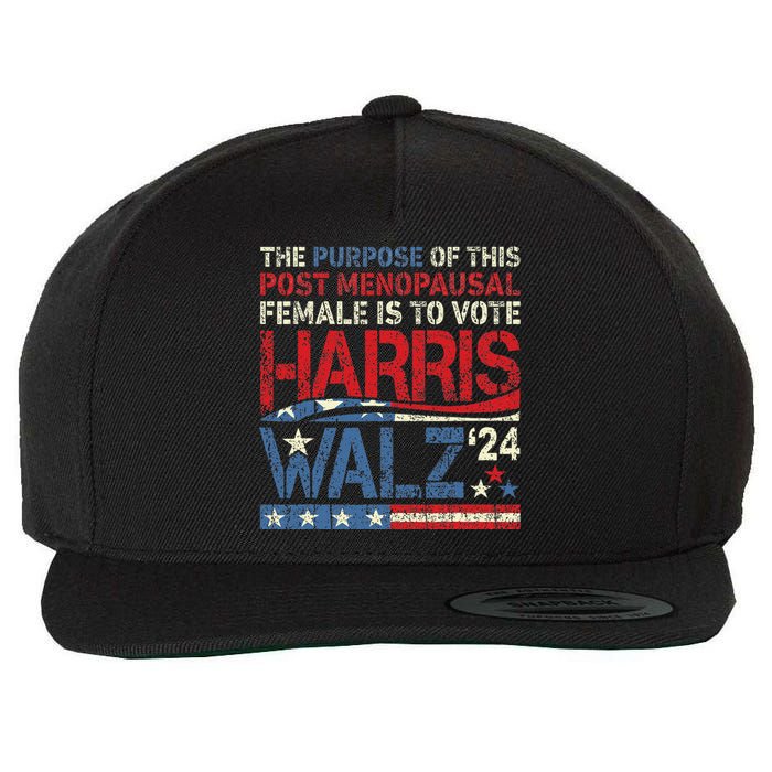 The Purpose Fotr This Post Menopausal Female Harris Walz 24 Wool Snapback Cap