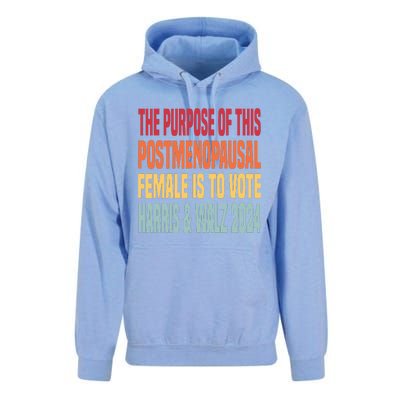 The Purpose Fotr This Post Menopausal Female Harris Walz 24 Unisex Surf Hoodie