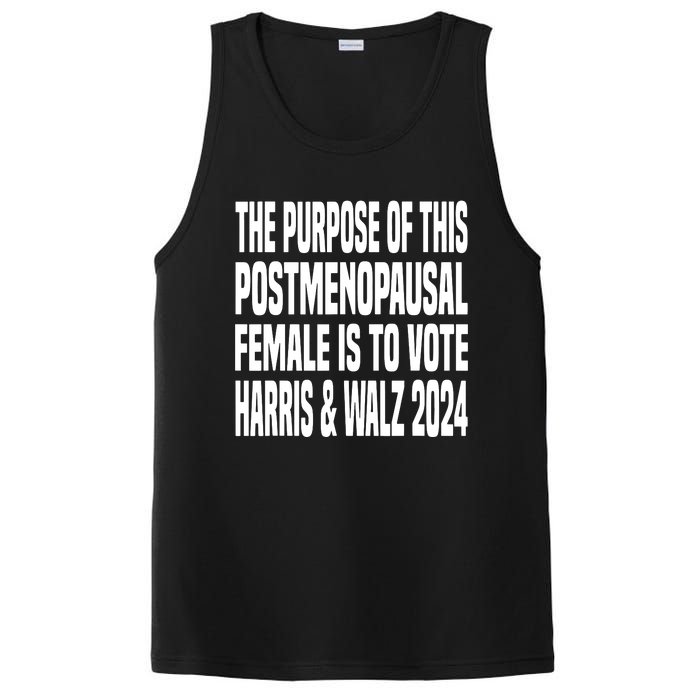 The Purpose Fotr This Post Menopausal Female Harris Walz 24 PosiCharge Competitor Tank