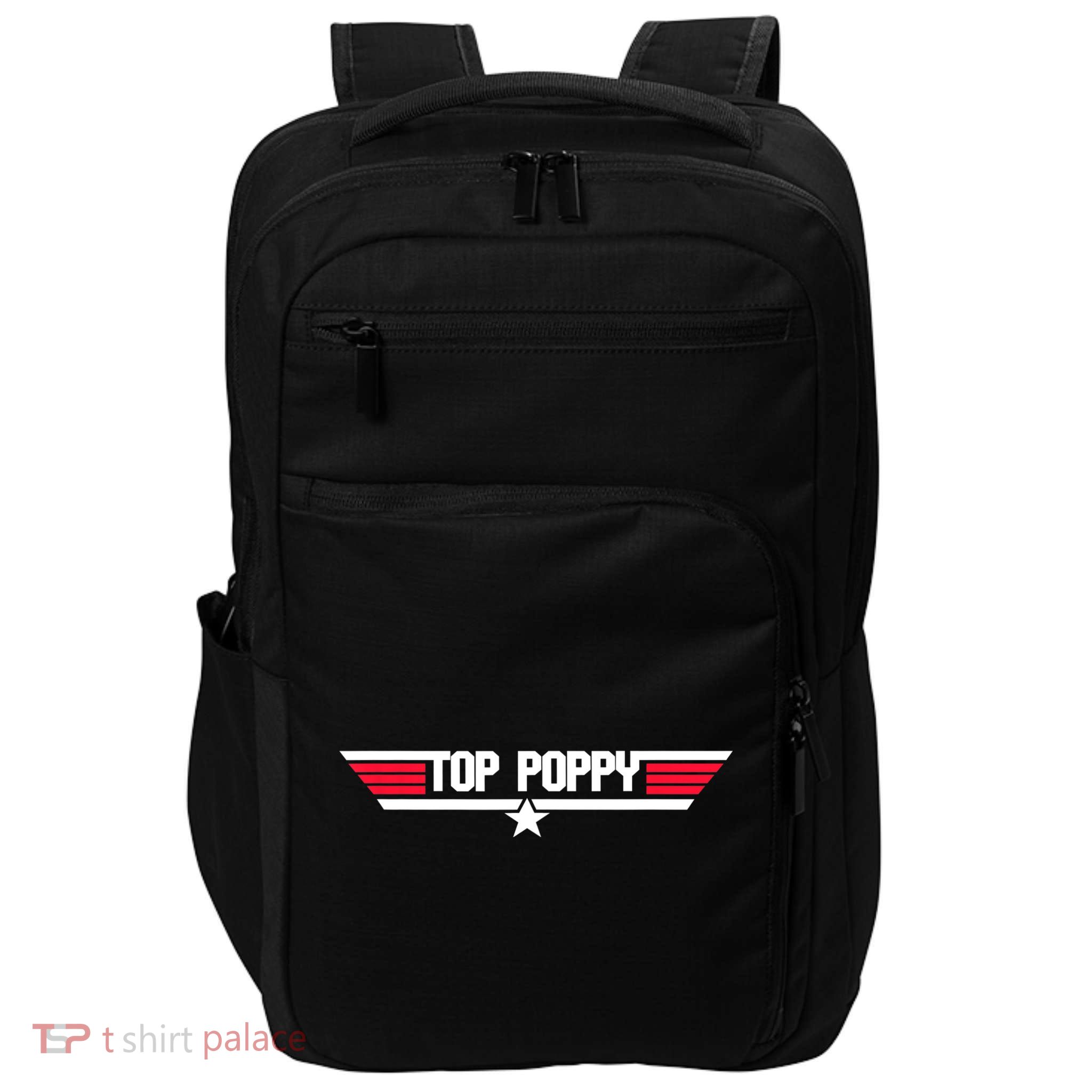 Top Poppy Funny Father Grandpa 80s Father's Day Gift Impact Tech Backpack