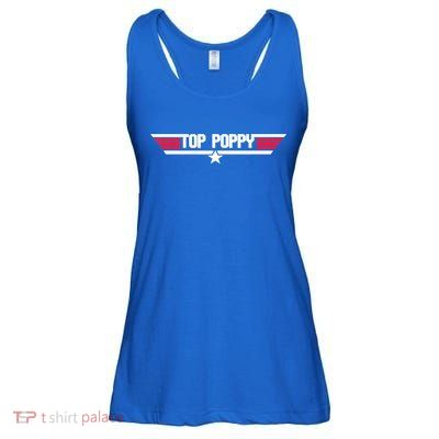 Top Poppy Funny Father Grandpa 80s Father's Day Gift Ladies Essential Flowy Tank
