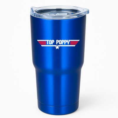 Top Poppy Funny Father Grandpa 80s Father's Day Gift Tumbler