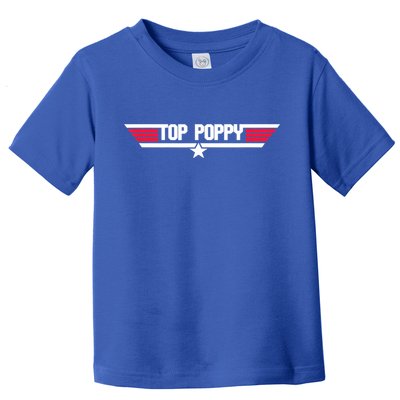 Top Poppy Funny Father Grandpa 80s Father's Day Gift Toddler T-Shirt