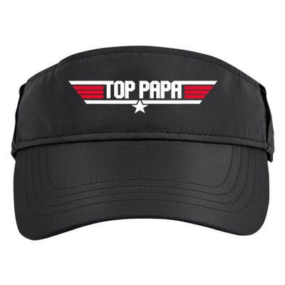 Top Papa Funny Father Grandpa 80s Father's Day Gift Adult Drive Performance Visor