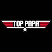 Top Papa Funny Father Grandpa 80s Father's Day Gift Flatbill Hat