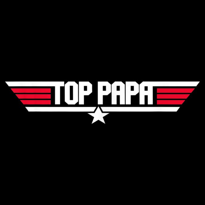 Top Papa Funny Father Grandpa 80s Father's Day Gift Flatbill Hat