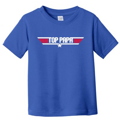 Top Papa Funny Father Grandpa 80s Father's Day Gift Toddler T-Shirt