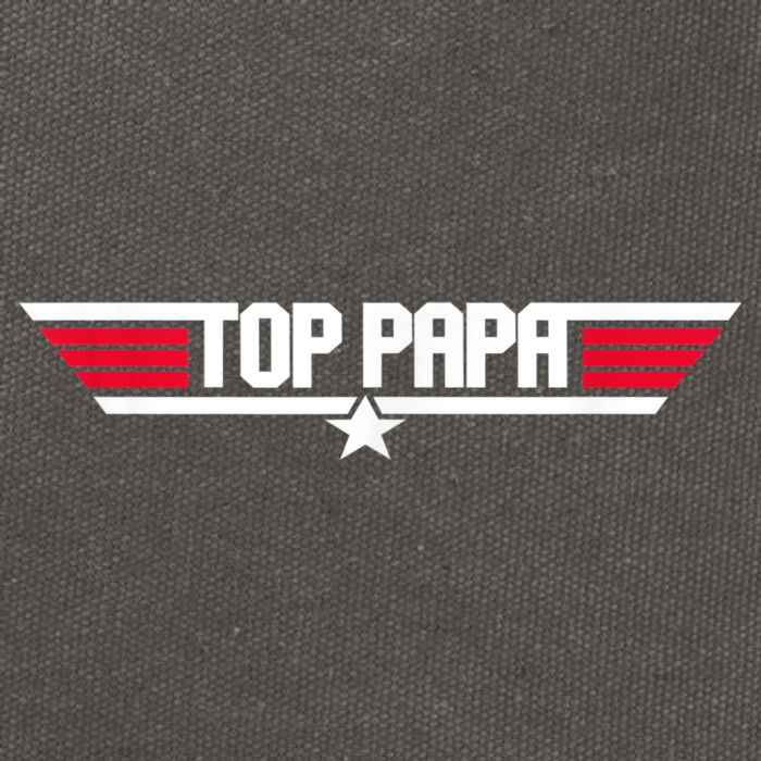 Top Papa Funny Father Grandpa 80s Father's Day Gift Cotton Canvas Backpack