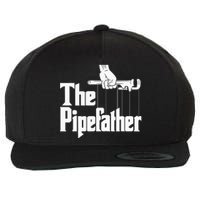 The Pipefather Funny Plumber Plumbing Handyman Pipe Fitter Wool Snapback Cap