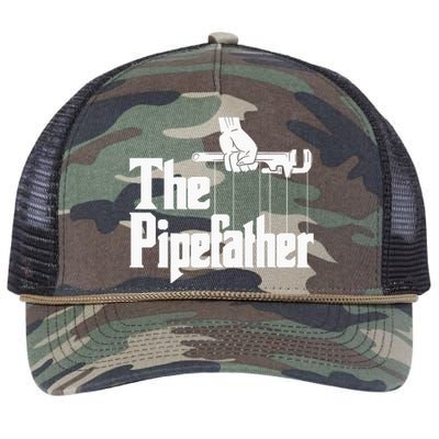 The Pipefather Funny Plumber Plumbing Handyman Pipe Fitter Retro Rope Trucker Hat Cap