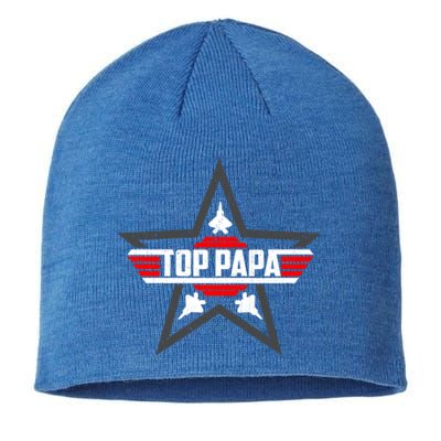 Top Papa From Son Daughter Grandpa Fathers Day Gift Sustainable Beanie