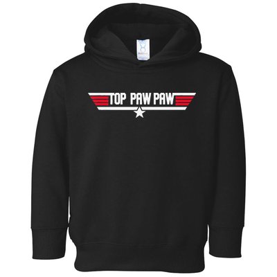Top Pawpaw Funny Father Grandpa 80s Fathers Day Gift Toddler Hoodie