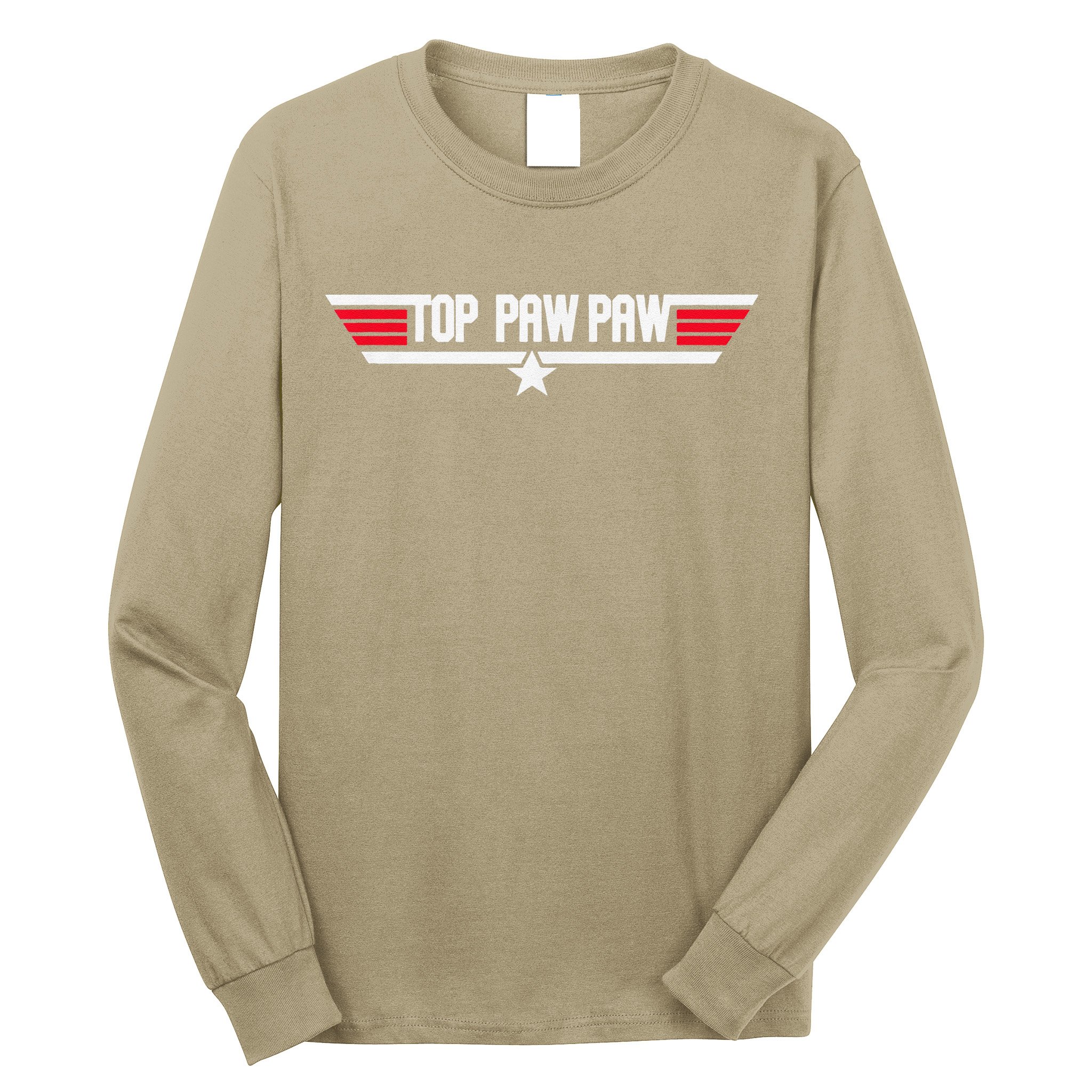 Top Pawpaw Funny Father Grandpa 80s Fathers Day Gift Long Sleeve Shirt
