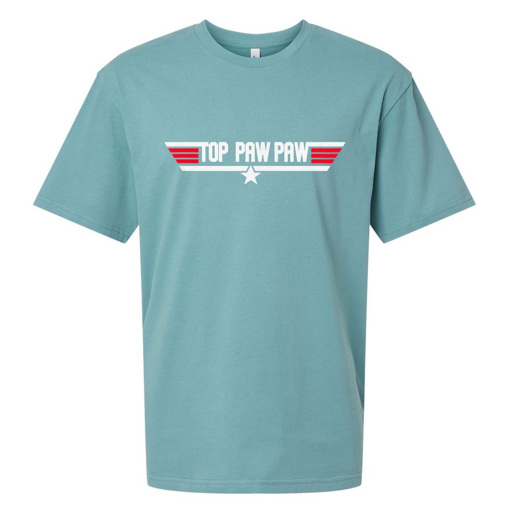 Top Pawpaw Funny Father Grandpa 80s Fathers Day Gift Sueded Cloud Jersey T-Shirt