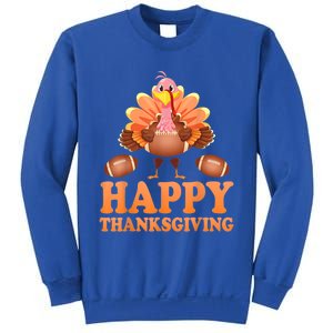 Turkey Playing Football Happy Thanksgiving Player Fan Lover Gift Sweatshirt