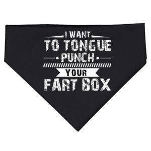 Tongue Punch Fart Box Funny Word Pun Humor Sarcasm Joke Gag USA-Made Doggie Bandana