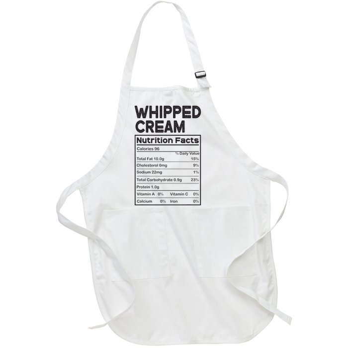 Thanksgiving Pjs For Family Whipped Cream Nutrition Facts Full-Length Apron With Pockets