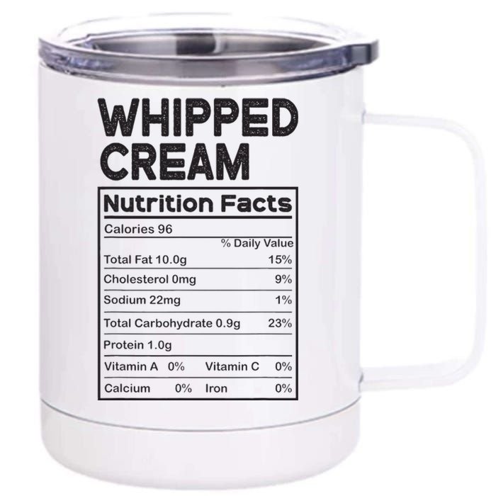 Thanksgiving Pjs For Family Whipped Cream Nutrition Facts 12 oz Stainless Steel Tumbler Cup