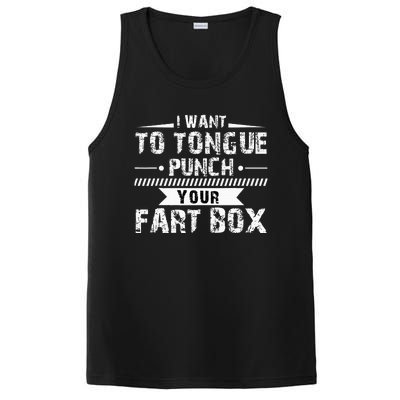 Tongue Punch Fart Box Funny Word Pun Humor Sarcasm Joke Gag PosiCharge Competitor Tank