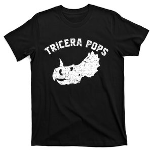 Tricera Pops Funny Dinosaur Dad Triceratops Gift T-Shirt