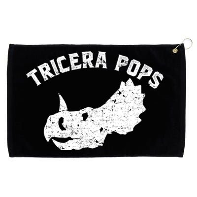 Tricera Pops Funny Dinosaur Dad Triceratops Gift Grommeted Golf Towel