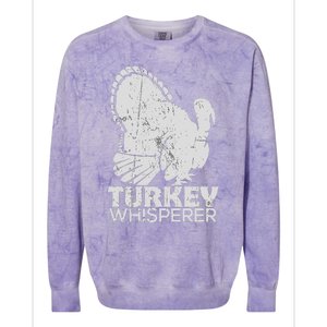 Turkey Pilgrim Farmer Animal Lover Hunting Distressed Colorblast Crewneck Sweatshirt