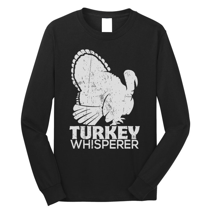 Turkey Pilgrim Farmer Animal Lover Hunting Distressed Long Sleeve Shirt