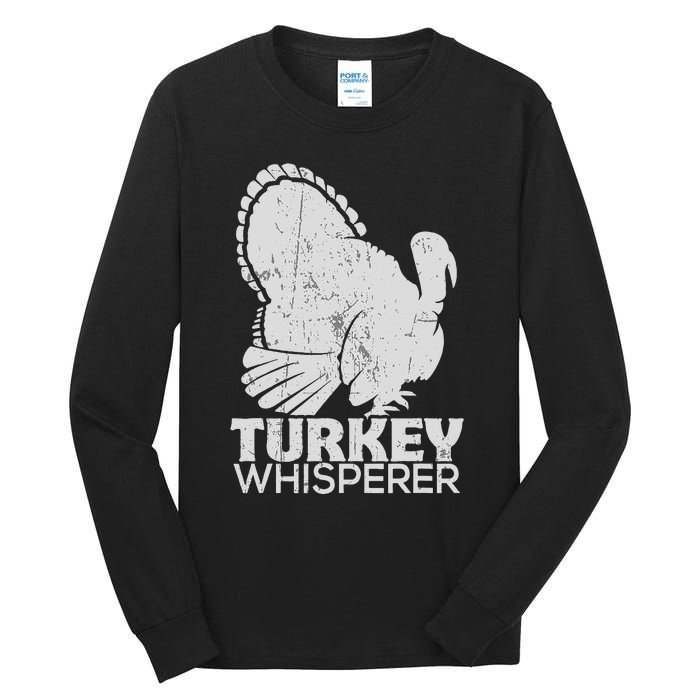 Turkey Pilgrim Farmer Animal Lover Hunting Distressed Tall Long Sleeve T-Shirt