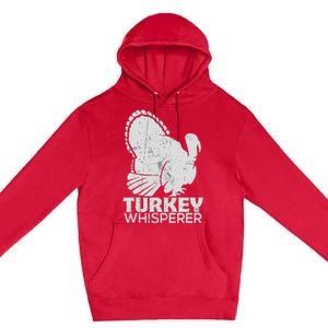 Turkey Pilgrim Farmer Animal Lover Hunting Distressed Premium Pullover Hoodie