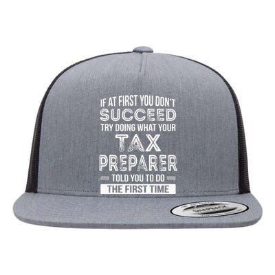 Tax Preparer Funny Tax Season Gift Flat Bill Trucker Hat