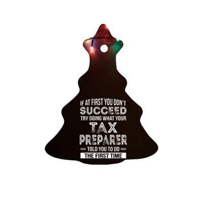 Tax Preparer Funny Tax Season Gift Ceramic Tree Ornament