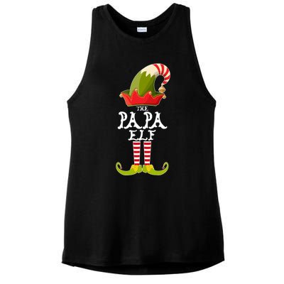 The Papa Funny Christmas Gift Matching Family Group Cute Gift Ladies PosiCharge Tri-Blend Wicking Tank