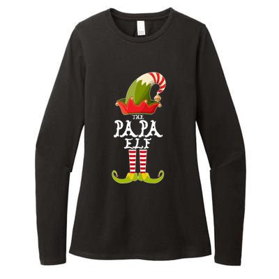 The Papa Funny Christmas Gift Matching Family Group Cute Gift Womens CVC Long Sleeve Shirt