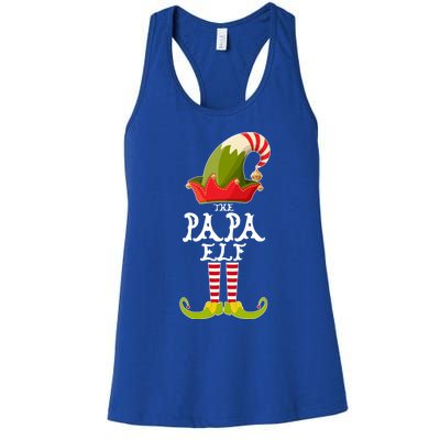 The Papa Funny Christmas Gift Matching Family Group Cute Gift Women's Racerback Tank